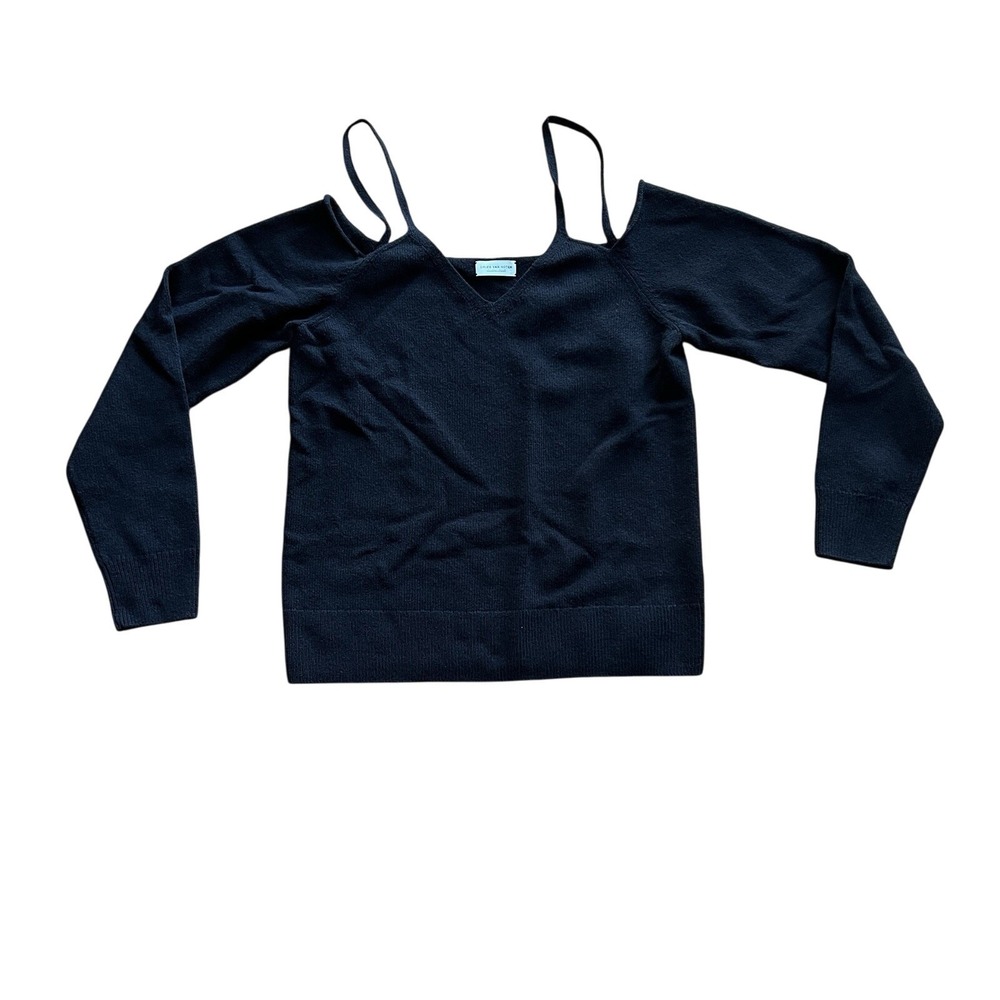 Dries Van Noten Merino Wool Cold Shoulder Sweater Black Women Sz XS‎ Sexy Chic - Picture 2 of 12